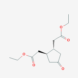 Diethyl 2,2'-[(1S,2S)-4-oxocyclopentane-1,2-diyl]diacetate