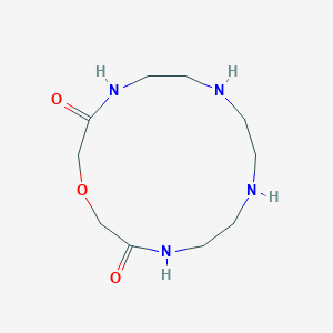 molecular formula C10H20N4O3 B15453890 1-Oxa-4,7,10,13-tetraazacyclopentadecane-3,14-dione CAS No. 62283-85-6