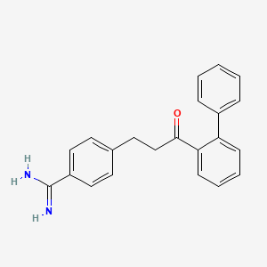 4-[3-([1,1'-Biphenyl]-2-yl)-3-oxopropyl]benzene-1-carboximidamide