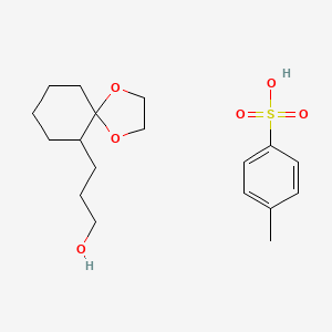 3-(1,4-Dioxaspiro[4.5]decan-6-yl)propan-1-ol;4-methylbenzenesulfonic acid