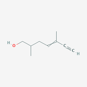 molecular formula C9H14O B15453951 2,5-Dimethylhept-4-en-6-yn-1-ol CAS No. 62118-05-2