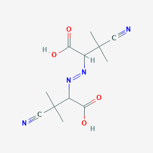 molecular formula C12H16N4O4 B15453960 2,2'-[(E)-Diazenediyl]bis(3-cyano-3-methylbutanoic acid) CAS No. 62331-21-9