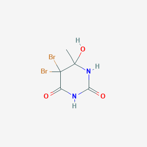 molecular formula C5H6Br2N2O3 B15453974 5,5-Dibromo-6-hydroxy-6-methyldihydropyrimidine-2,4(1H,3H)-dione CAS No. 62459-19-2