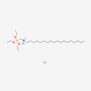 molecular formula C27H60ClNO3Si B15453981 N,N-Dimethyl-N-[(triethoxysilyl)methyl]octadecan-1-aminium chloride CAS No. 62117-41-3