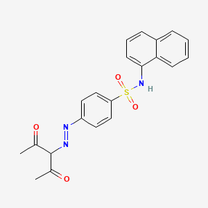 4-[(E)-(2,4-Dioxopentan-3-yl)diazenyl]-N-(naphthalen-1-yl)benzene-1-sulfonamide