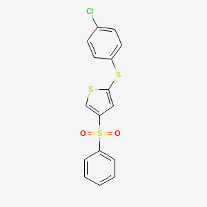 4-(Benzenesulfonyl)-2-[(4-chlorophenyl)sulfanyl]thiophene