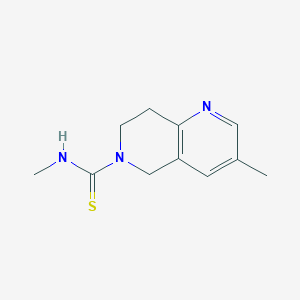 molecular formula C11H15N3S B15454028 N,3-Dimethyl-7,8-dihydro-1,6-naphthyridine-6(5H)-carbothioamide CAS No. 62230-54-0