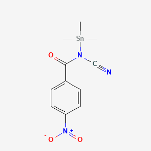 N-Cyano-4-nitro-N-(trimethylstannyl)benzamide