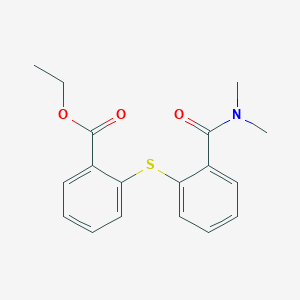 molecular formula C18H19NO3S B15454060 Ethyl 2-{[2-(dimethylcarbamoyl)phenyl]sulfanyl}benzoate CAS No. 62220-54-6