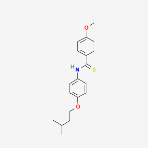 4-Ethoxy-N-[4-(3-methylbutoxy)phenyl]benzene-1-carbothioamide