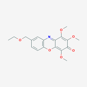 molecular formula C18H19NO6 B15454082 8-(Ethoxymethyl)-1,2,4-trimethoxy-3H-phenoxazin-3-one CAS No. 62267-75-8