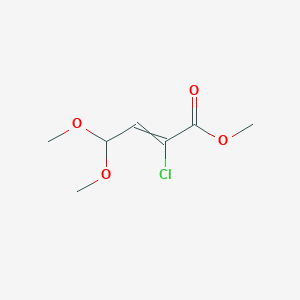 molecular formula C7H11ClO4 B15454114 Methyl 2-chloro-4,4-dimethoxybut-2-enoate CAS No. 62594-19-8