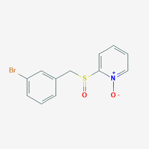 2-[(3-Bromophenyl)methanesulfinyl]-1-oxo-1lambda~5~-pyridine