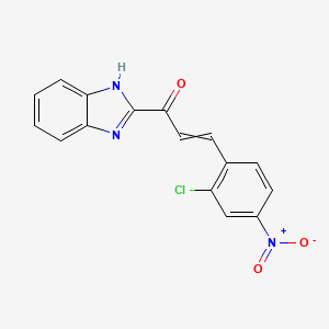 1-(1H-Benzimidazol-2-yl)-3-(2-chloro-4-nitrophenyl)prop-2-en-1-one