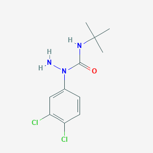 molecular formula C11H15Cl2N3O B15454227 N-tert-Butyl-1-(3,4-dichlorophenyl)hydrazine-1-carboxamide CAS No. 62225-80-3