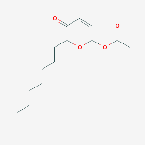 6-Octyl-5-oxo-5,6-dihydro-2H-pyran-2-yl acetate