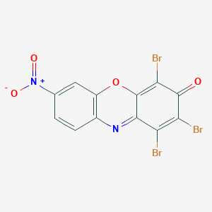 molecular formula C12H3Br3N2O4 B15454297 1,2,4-Tribromo-7-nitro-3H-phenoxazin-3-one CAS No. 62231-25-8