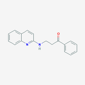 molecular formula C18H16N2O B15454354 1-Phenyl-3-[(quinolin-2-yl)amino]propan-1-one CAS No. 62365-86-0