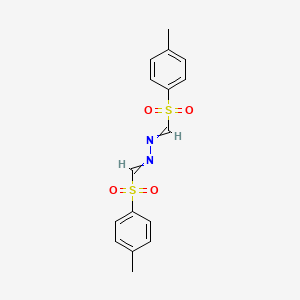 molecular formula C16H16N2O4S2 B15454358 Bis[(4-methylbenzene-1-sulfonyl)methylidene]hydrazine CAS No. 62441-65-0