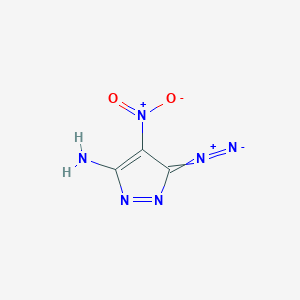 molecular formula C3H2N6O2 B15454405 3-Diazo-4-nitro-3H-pyrazol-5-amine CAS No. 62063-03-0