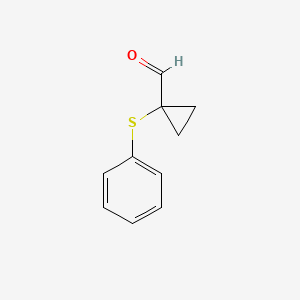 1-(Phenylsulfanyl)cyclopropane-1-carbaldehyde