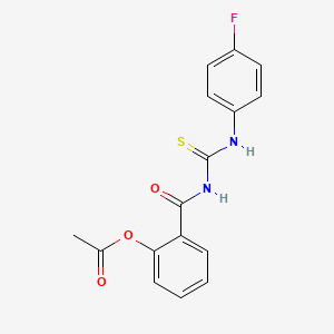 2-{[(4-Fluorophenyl)carbamothioyl]carbamoyl}phenyl acetate