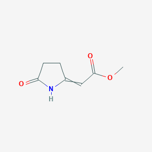 molecular formula C7H9NO3 B15454435 Methyl (5-oxopyrrolidin-2-ylidene)acetate CAS No. 62609-11-4