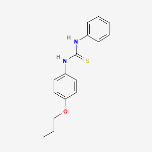 molecular formula C16H18N2OS B15454449 Thiourea, N-phenyl-N'-(4-propoxyphenyl)- CAS No. 62355-44-6