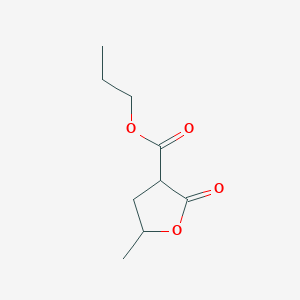 molecular formula C9H14O4 B15454460 Propyl 5-methyl-2-oxooxolane-3-carboxylate CAS No. 62149-69-3