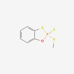 molecular formula C7H7OPS3 B15454488 2-(Methylsulfanyl)-2H-1,3,2lambda~5~-benzoxathiaphosphole-2-thione CAS No. 62523-94-8