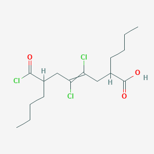 molecular formula C16H25Cl3O3 B15454523 2-Butyl-4,5-dichloro-7-(chlorocarbonyl)undec-4-enoic acid CAS No. 62456-84-2