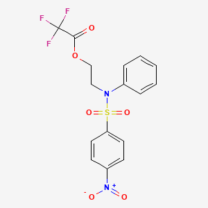 2-[(4-Nitrobenzene-1-sulfonyl)(phenyl)amino]ethyl trifluoroacetate