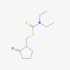 molecular formula C11H19NOS2 B15454565 (2-Oxocyclopentyl)methyl diethylcarbamodithioate CAS No. 61997-95-3