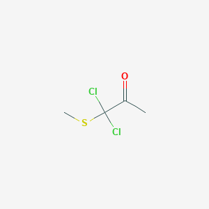 molecular formula C4H6Cl2OS B15454572 1,1-Dichloro-1-(methylsulfanyl)propan-2-one CAS No. 62384-02-5