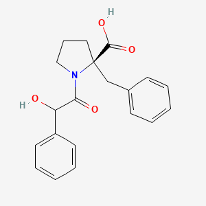 molecular formula C20H21NO4 B15454582 2-Benzyl-1-[hydroxy(phenyl)acetyl]-L-proline CAS No. 61898-83-7