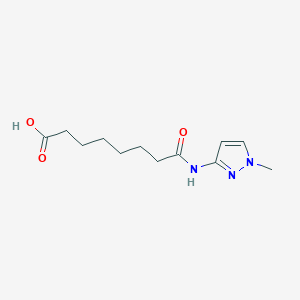 molecular formula C12H19N3O3 B15454626 8-[(1-Methyl-1H-pyrazol-3-yl)amino]-8-oxooctanoic acid CAS No. 62399-85-3