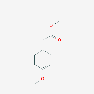 molecular formula C11H18O3 B15454634 Ethyl (4-methoxycyclohex-3-en-1-yl)acetate CAS No. 62141-23-5