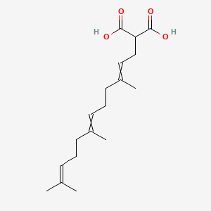 molecular formula C18H28O4 B15454652 (3,7,11-Trimethyldodeca-2,6,10-trien-1-yl)propanedioic acid CAS No. 62088-08-8