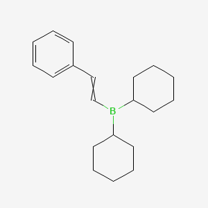 molecular formula C20H29B B15454695 Dicyclohexyl(2-phenylethenyl)borane CAS No. 62072-25-7