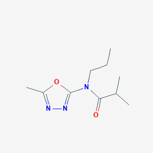 molecular formula C10H17N3O2 B15454759 2-Methyl-N-(5-methyl-1,3,4-oxadiazol-2-yl)-N-propylpropanamide CAS No. 62347-59-5