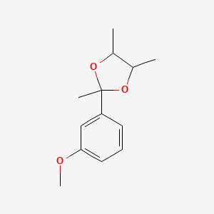 molecular formula C13H18O3 B15454790 2-(3-Methoxyphenyl)-2,4,5-trimethyl-1,3-dioxolane CAS No. 61920-09-0