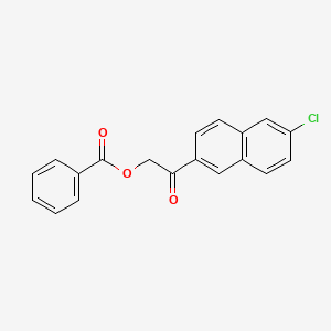 molecular formula C19H13ClO3 B15454807 2-(6-Chloronaphthalen-2-yl)-2-oxoethyl benzoate CAS No. 62244-92-2