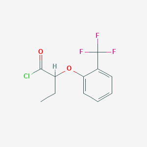 molecular formula C11H10ClF3O2 B15454820 2-[2-(Trifluoromethyl)phenoxy]butanoyl chloride CAS No. 62047-37-4