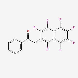 molecular formula C18H7F7O B15454863 2-(1,3,4,5,6,7,8-Heptafluoronaphthalen-2-yl)-1-phenylethan-1-one CAS No. 62325-39-7