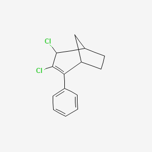 molecular formula C14H14Cl2 B15454868 3,4-Dichloro-2-phenylbicyclo[3.2.1]oct-2-ene CAS No. 62369-60-2