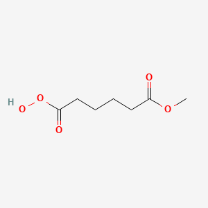 molecular formula C7H12O5 B15454951 6-Methoxy-6-oxohexaneperoxoic acid CAS No. 62103-20-2