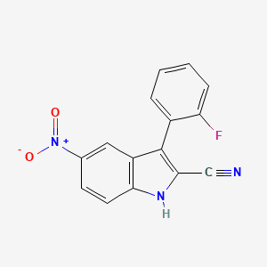 molecular formula C15H8FN3O2 B15454957 3-(2-Fluorophenyl)-5-nitro-1H-indole-2-carbonitrile CAS No. 62039-77-4