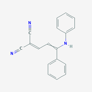 molecular formula C18H13N3 B15454963 (3-Anilino-3-phenylprop-2-en-1-ylidene)propanedinitrile CAS No. 62090-16-8