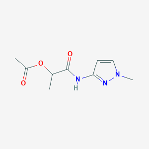 molecular formula C9H13N3O3 B15454978 1-[(1-Methyl-1H-pyrazol-3-yl)amino]-1-oxopropan-2-yl acetate CAS No. 62399-83-1