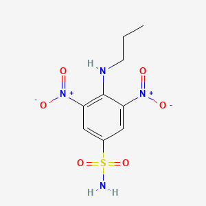 molecular formula C9H12N4O6S B15454980 3,5-Dinitro-4-(propylamino)benzenesulfonamide CAS No. 62409-47-6